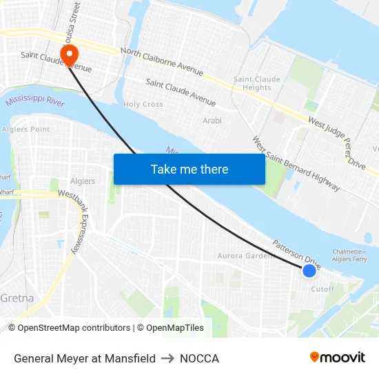 General Meyer at Mansfield to NOCCA map