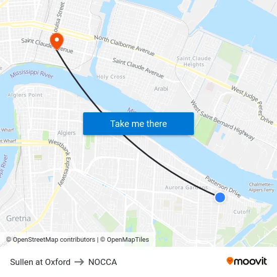 Sullen at Oxford to NOCCA map