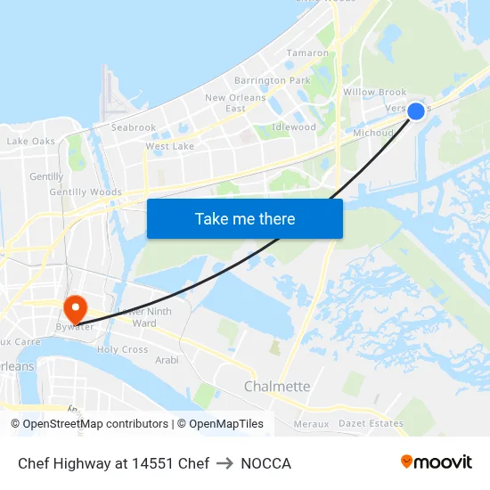 Chef Highway at 14551 Chef to NOCCA map