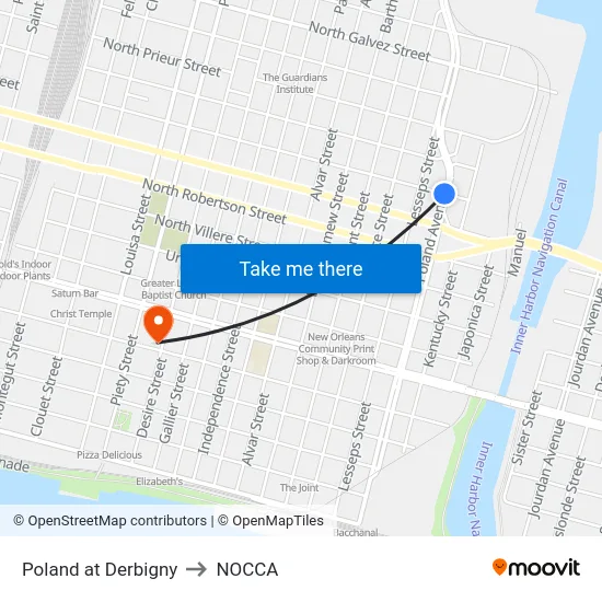 Poland at Derbigny to NOCCA map