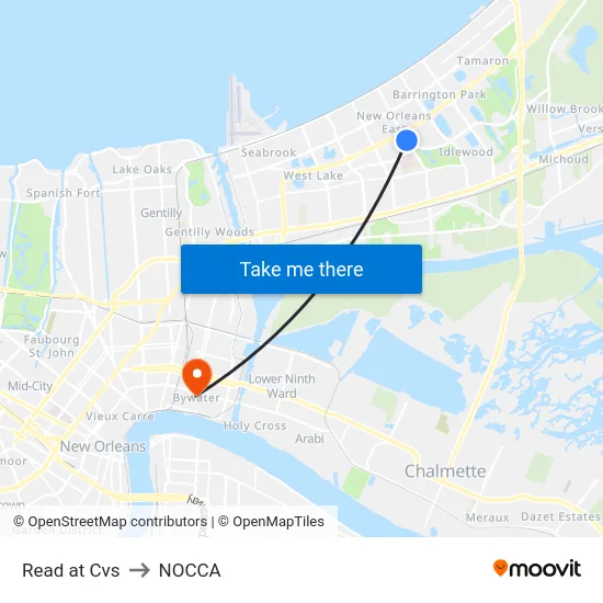 Read at Cvs to NOCCA map