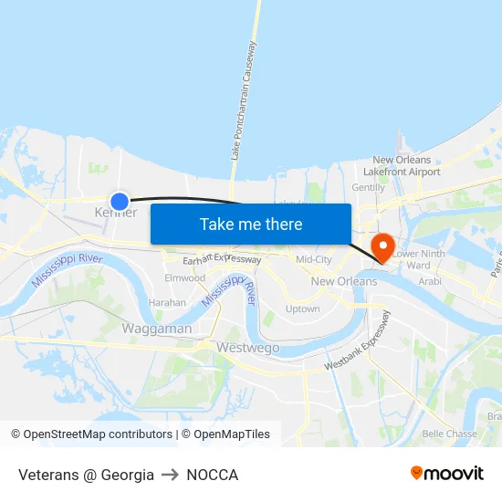 Veterans @ Georgia to NOCCA map