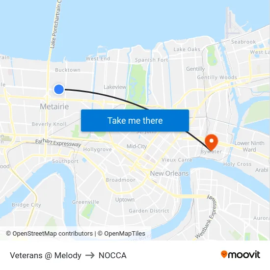 Veterans @ Melody to NOCCA map
