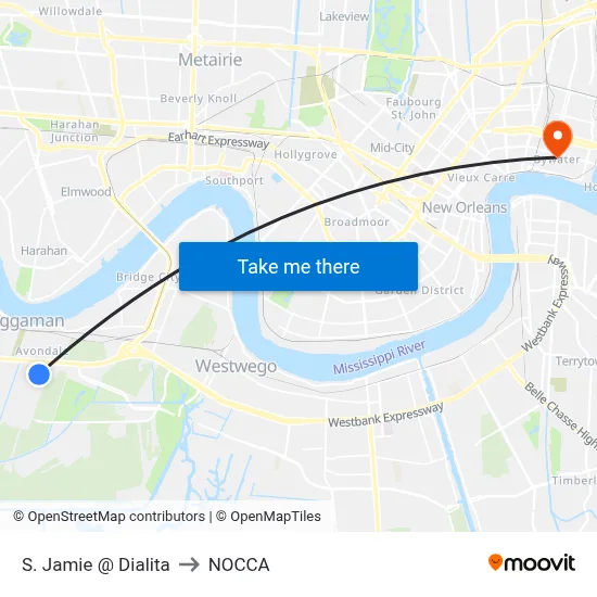 S. Jamie @ Dialita to NOCCA map