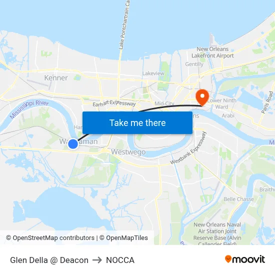 Glen Della @ Deacon to NOCCA map