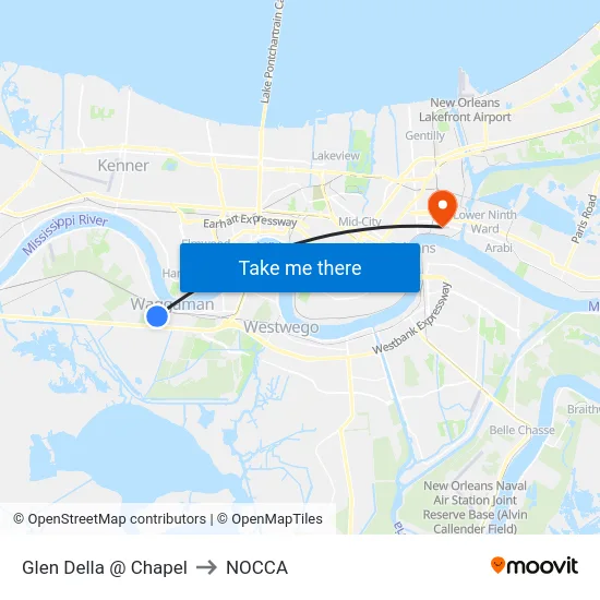 Glen Della @ Chapel to NOCCA map