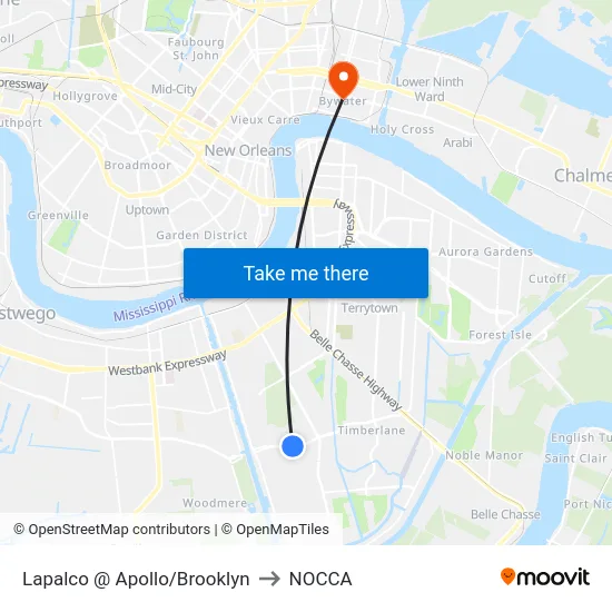 Lapalco @ Apollo/Brooklyn to NOCCA map