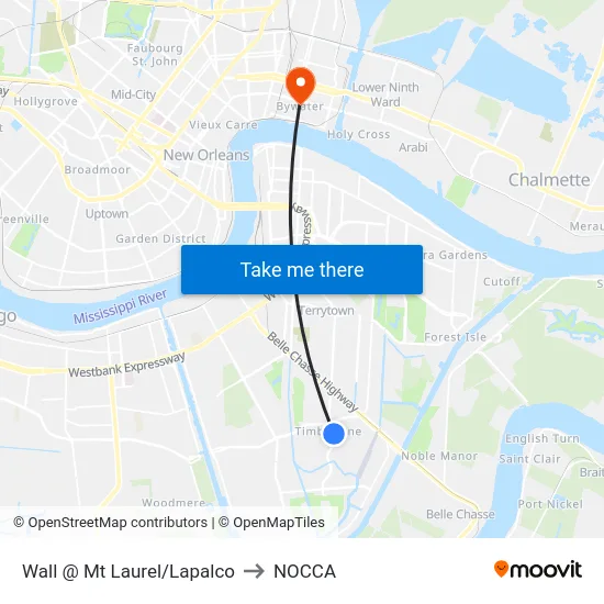 Wall @ Mt Laurel/Lapalco to NOCCA map