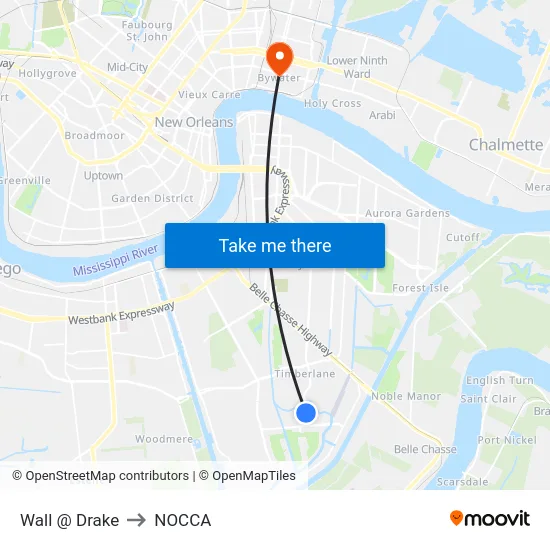 Wall @ Drake to NOCCA map