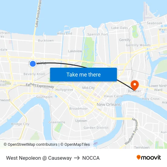 West Nepoleon @ Causeway to NOCCA map