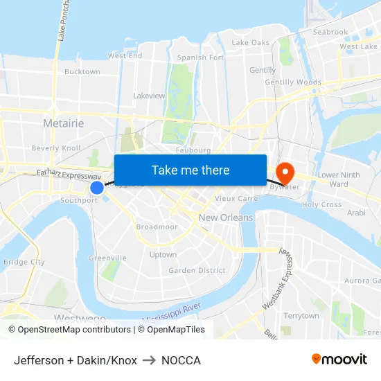 Jefferson + Dakin/Knox to NOCCA map
