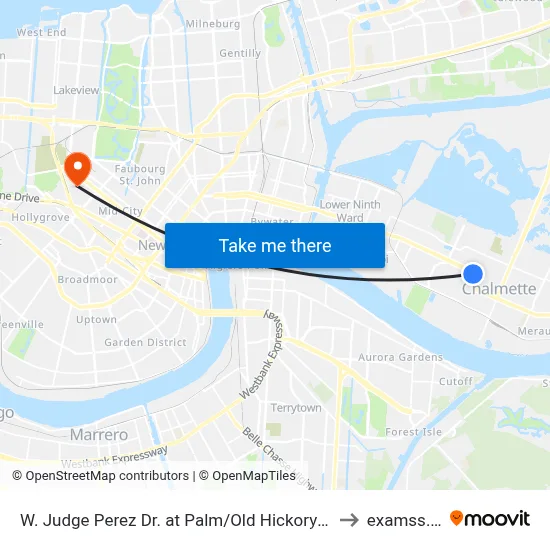 W. Judge Perez Dr. at Palm/Old Hickory Ave. to examss.. :| map