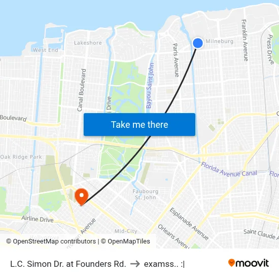L.C. Simon Dr. at Founders Rd. to examss.. :| map