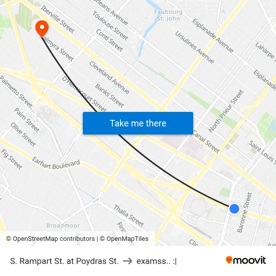 S. Rampart St. at Poydras St. to examss.. :| map