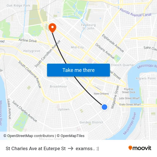 St Charles Ave at Euterpe St to examss.. :| map