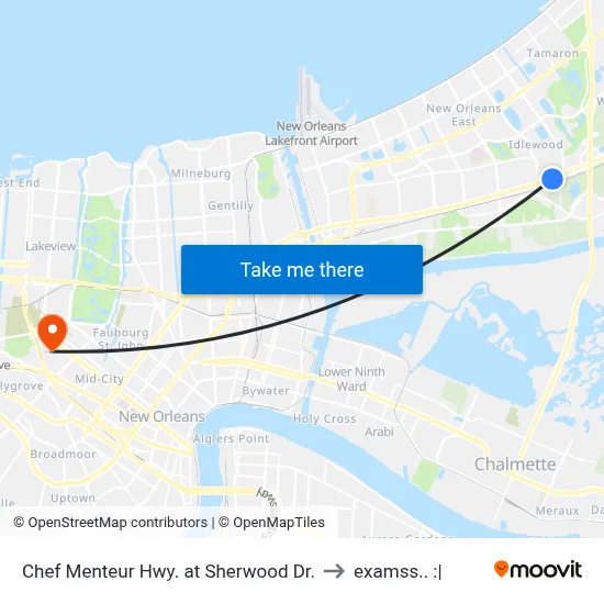 Chef Menteur Hwy. at Sherwood Dr. to examss.. :| map