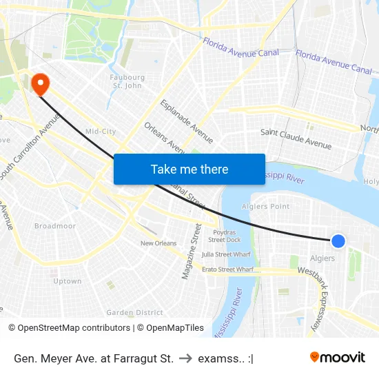 Gen. Meyer Ave. at Farragut St. to examss.. :| map