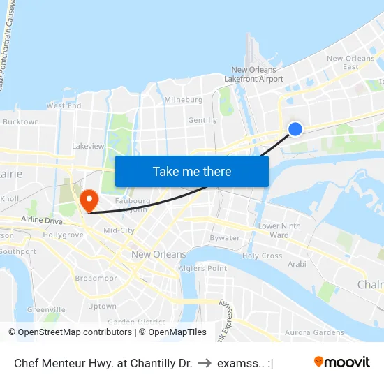 Chef Menteur Hwy. at Chantilly Dr. to examss.. :| map