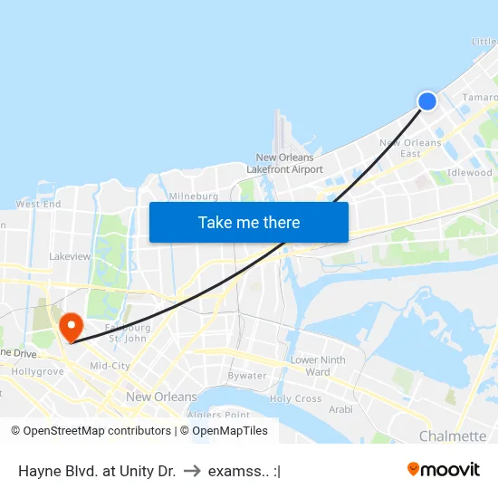 Hayne Blvd. at Unity Dr. to examss.. :| map