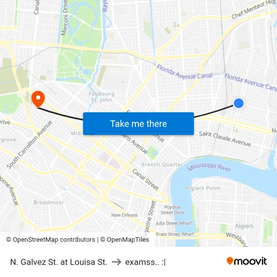N. Galvez St. at Louisa St. to examss.. :| map