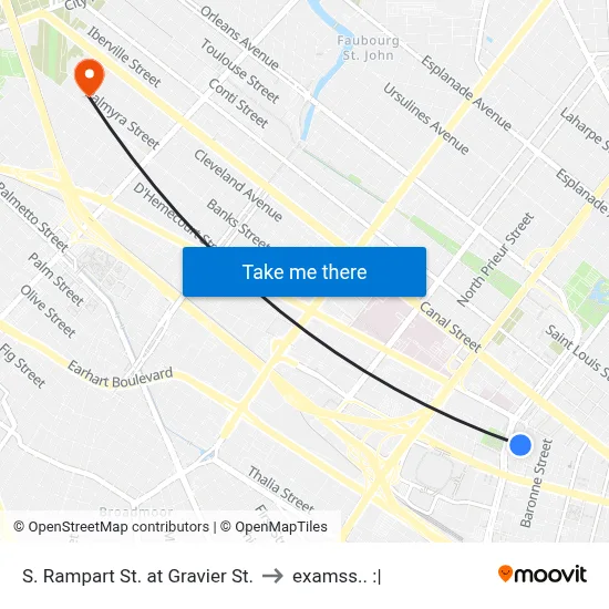 S. Rampart St. at Gravier St. to examss.. :| map