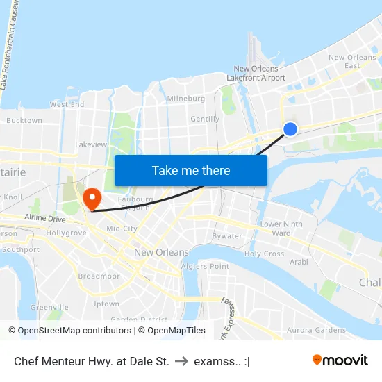 Chef Menteur Hwy. at Dale St. to examss.. :| map