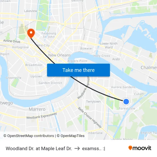 Woodland Dr. at Maple Leaf Dr. to examss.. :| map