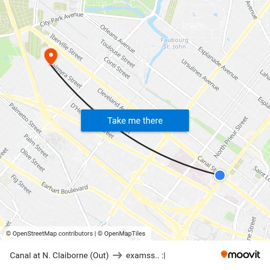 Canal at N. Claiborne (Out) to examss.. :| map