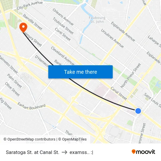 Saratoga St. at Canal St. to examss.. :| map