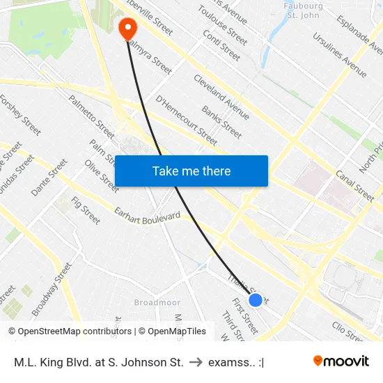 M.L. King Blvd. at S. Johnson St. to examss.. :| map