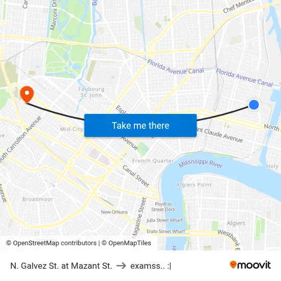 N. Galvez St. at Mazant St. to examss.. :| map