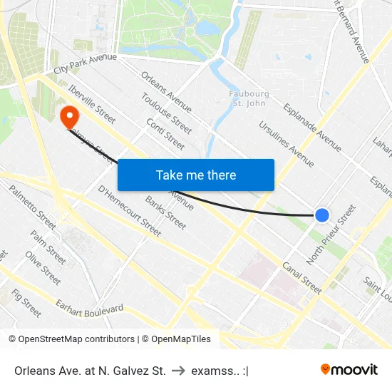 Orleans Ave. at N. Galvez St. to examss.. :| map