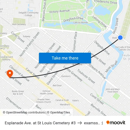 Esplanade Ave. at St Louis Cemetery #3 to examss.. :| map