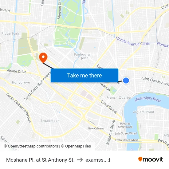 Mcshane Pl. at St Anthony St. to examss.. :| map