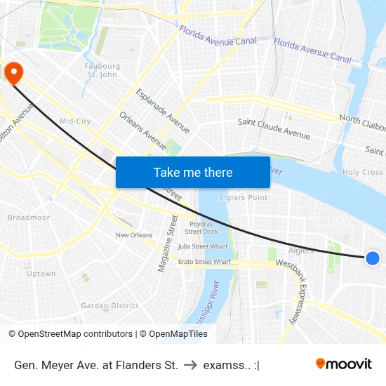 Gen. Meyer Ave. at Flanders St. to examss.. :| map