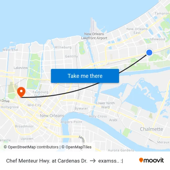 Chef Menteur Hwy. at Cardenas Dr. to examss.. :| map