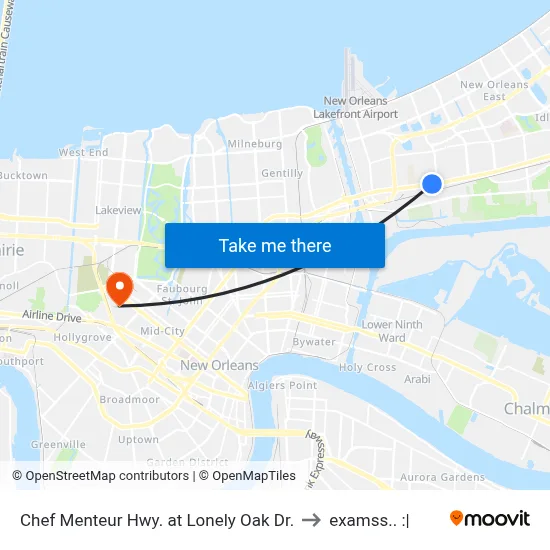 Chef Menteur Hwy. at Lonely Oak Dr. to examss.. :| map