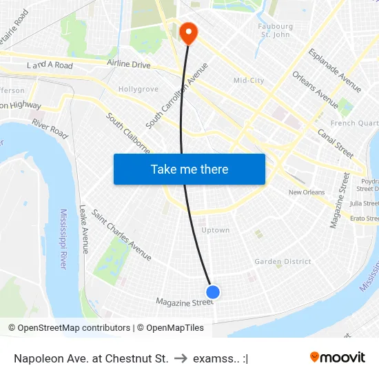 Napoleon Ave. at Chestnut St. to examss.. :| map