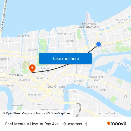 Chef Menteur Hwy. at Ray Ave. to examss.. :| map