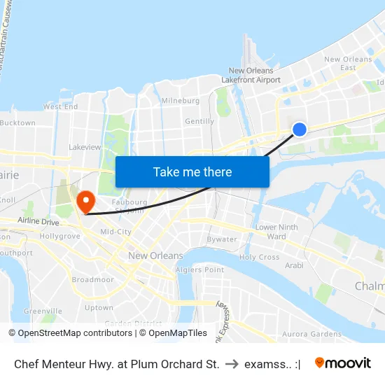 Chef Menteur Hwy. at Plum Orchard St. to examss.. :| map