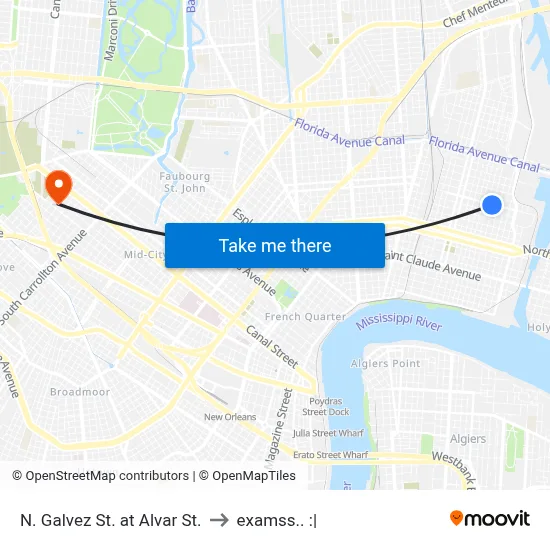 N. Galvez St. at Alvar St. to examss.. :| map