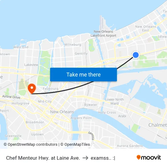 Chef Menteur Hwy. at Laine Ave. to examss.. :| map
