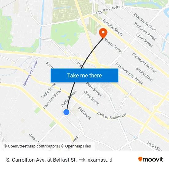 S. Carrollton Ave. at Belfast St. to examss.. :| map