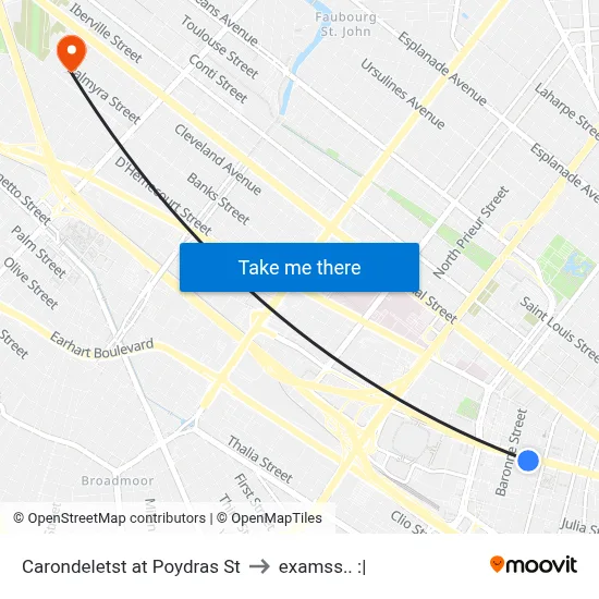 Carondeletst at Poydras St to examss.. :| map