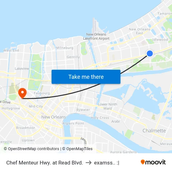 Chef Menteur Hwy. at Read Blvd. to examss.. :| map