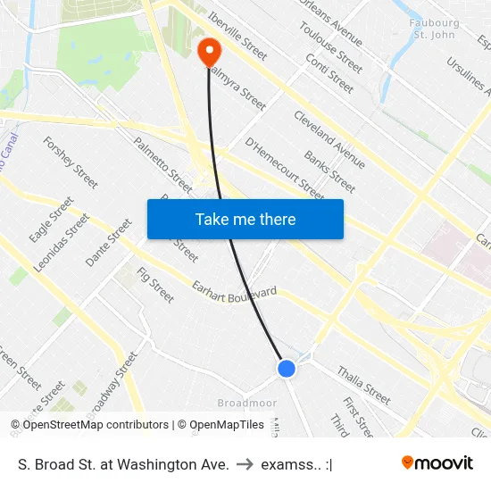 S. Broad St. at Washington Ave. to examss.. :| map