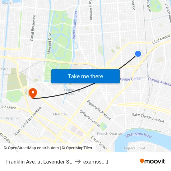 Franklin Ave. at Lavender St. to examss.. :| map
