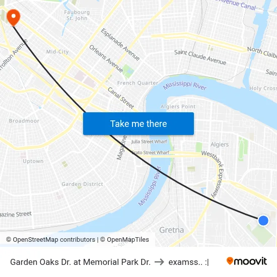Garden Oaks Dr. at Memorial Park Dr. to examss.. :| map