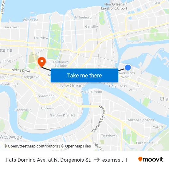 Fats Domino Ave. at N. Dorgenois St. to examss.. :| map
