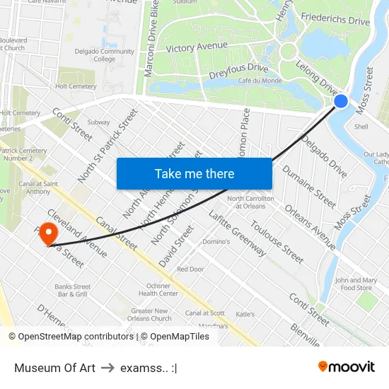 Museum Of Art to examss.. :| map